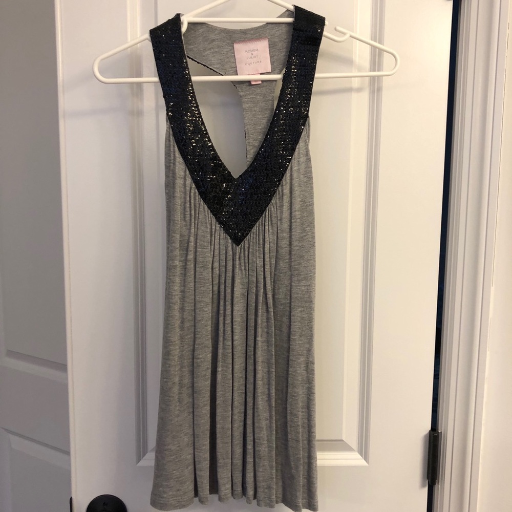 Romeo & Juliet Couture Sequin Open Back Top